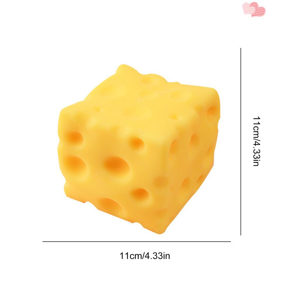 Cute Cheese Squishy Toy Soft TPR Stress Relief Ball Funny Food Shaped Fidget Toy for Anxiety and Stress Management for Kids