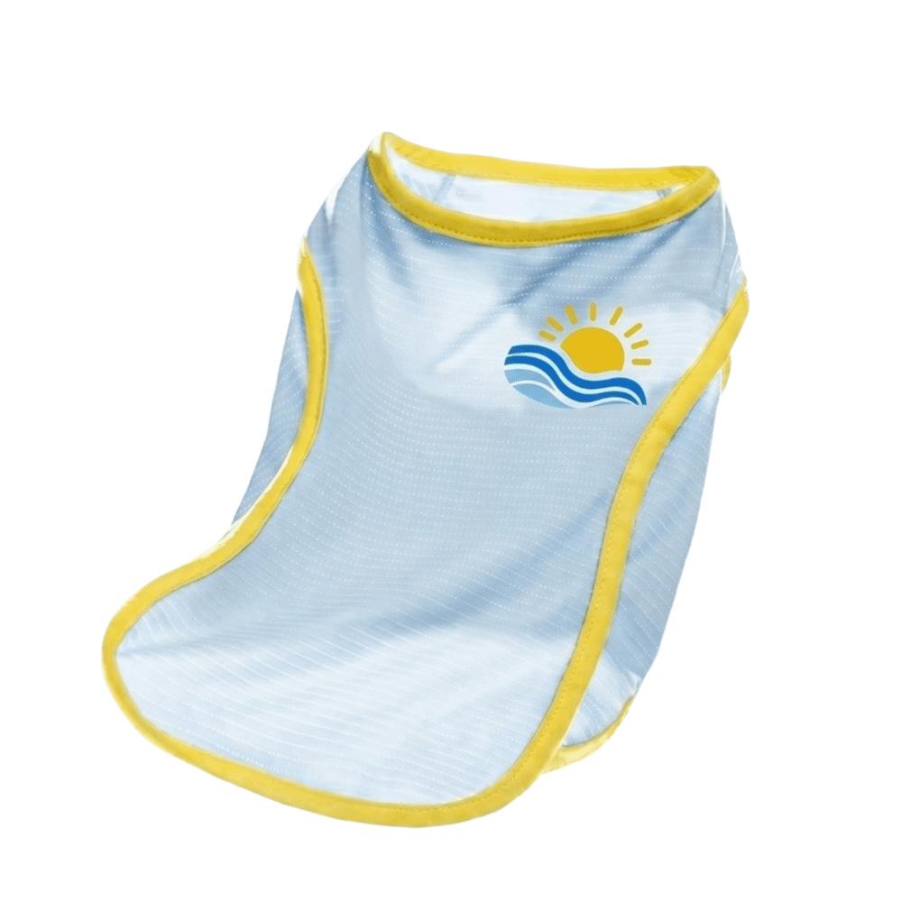 Lightweight Pet Summer Vest Sleeveless Dog Sunscreen Clothes Dog Cooling Vest  Beach XL синий