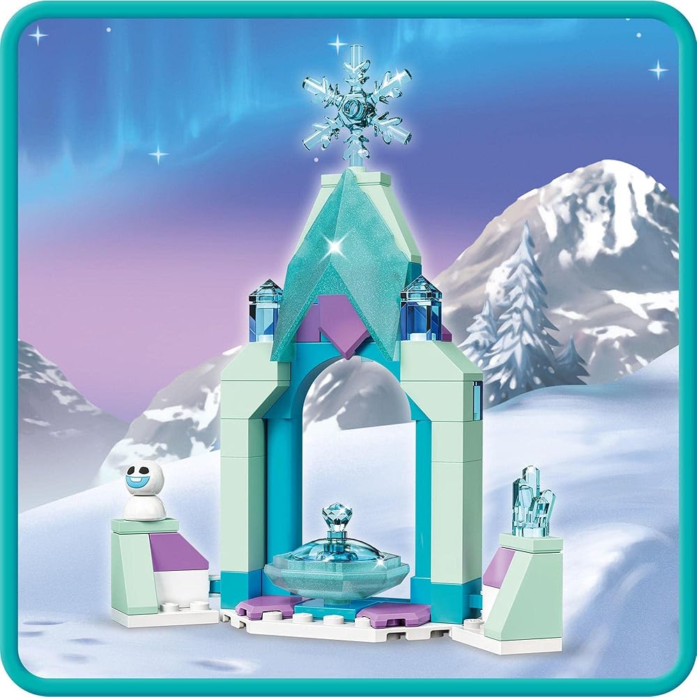 LEGO Disney Princess Elsa's Castle Courtyard Building Set 43199 Toy for Girls Age 5 and Up