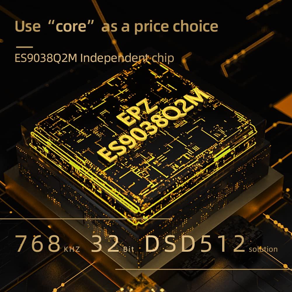 Hifi Kingdom EPZ TP30 Portable Headphone Amplifier Dual Android Only Type C 32bit/768Khz/DSD512 3.5mm&4.4mm Output, (GOLD)