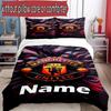3pcs Duvet Cover Set (1*Duvet Cover + 2*Pillowcase, Without Core), Custom Name Manchester Football F.C Pattern Bedding Set, Home Bedroom Decor Gift