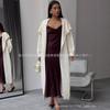 Lazy Style Long Knit Cardigan for Women, New Autumn and Winter Design Niche Loose Lazy Style Cable Car Sweater