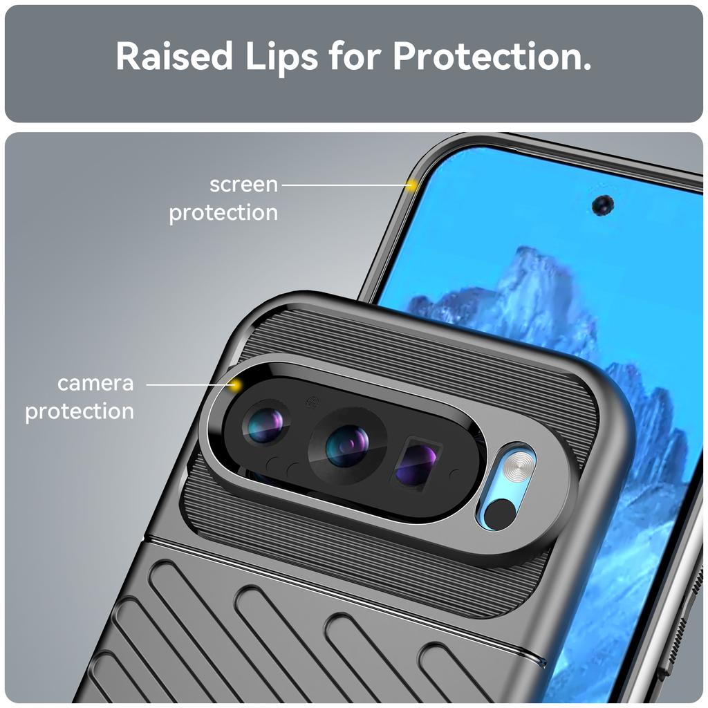Thunder Series For Google Pixel 9/Pixel 9 Pro Case Anti-Scratch Twill Texture TPU Phone Cover