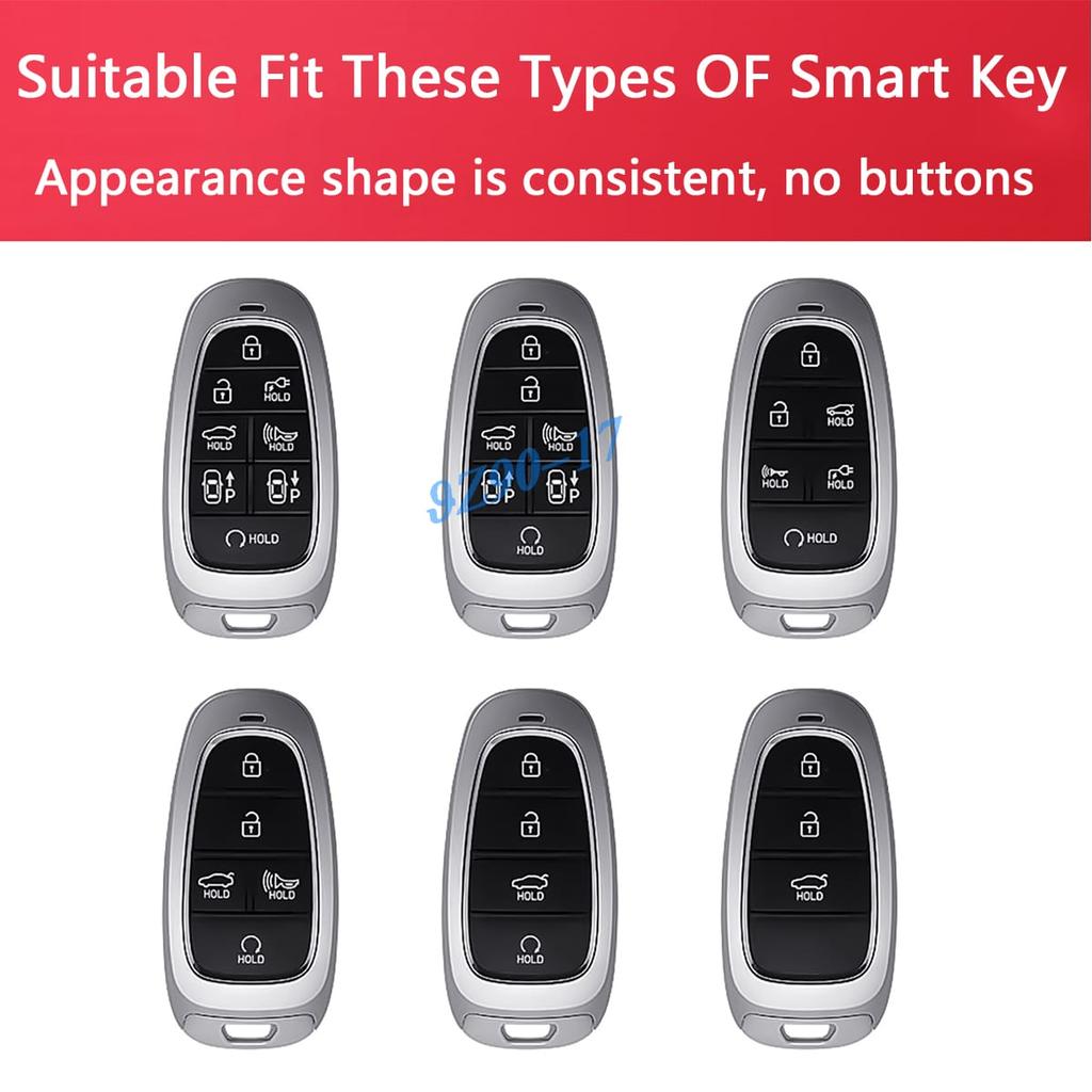 Transparent Black Tpu Car Smart Key Fob Case Cover Keychain Compatible With Hyundai Sonata Tucson Cruz Ioniq 5 Palisade Nexo