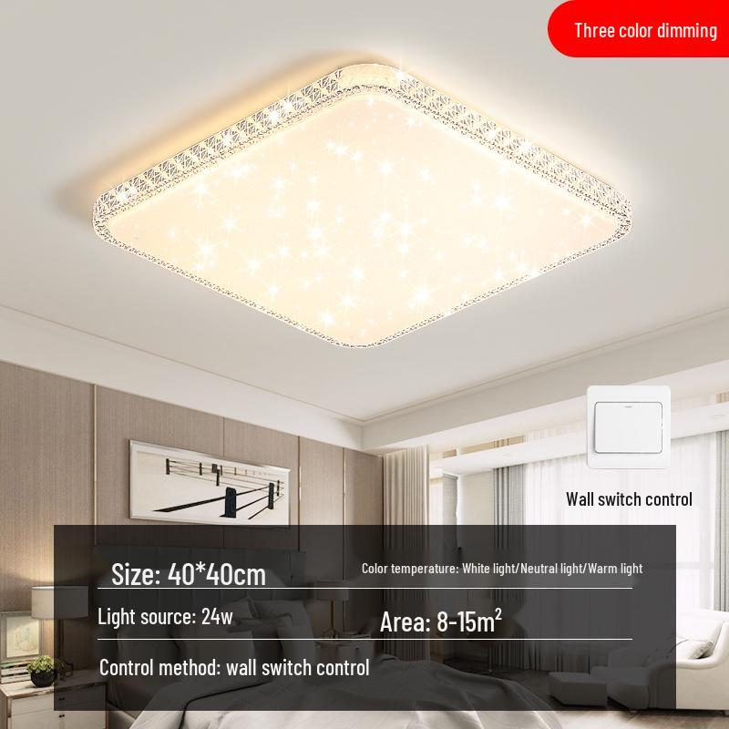 Luxury Crystal LED Ceiling Light for Bedroom, Study, Living, and Dining Rooms