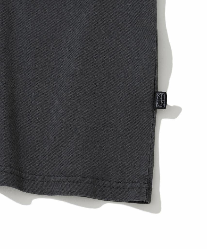 NOT4NERD Triple Sanctuary Bleach Washed Loose Cropped T-Shirts - Charcoal