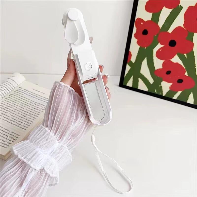 YiDian Portable Foldable Fan with Stand & Mirror
