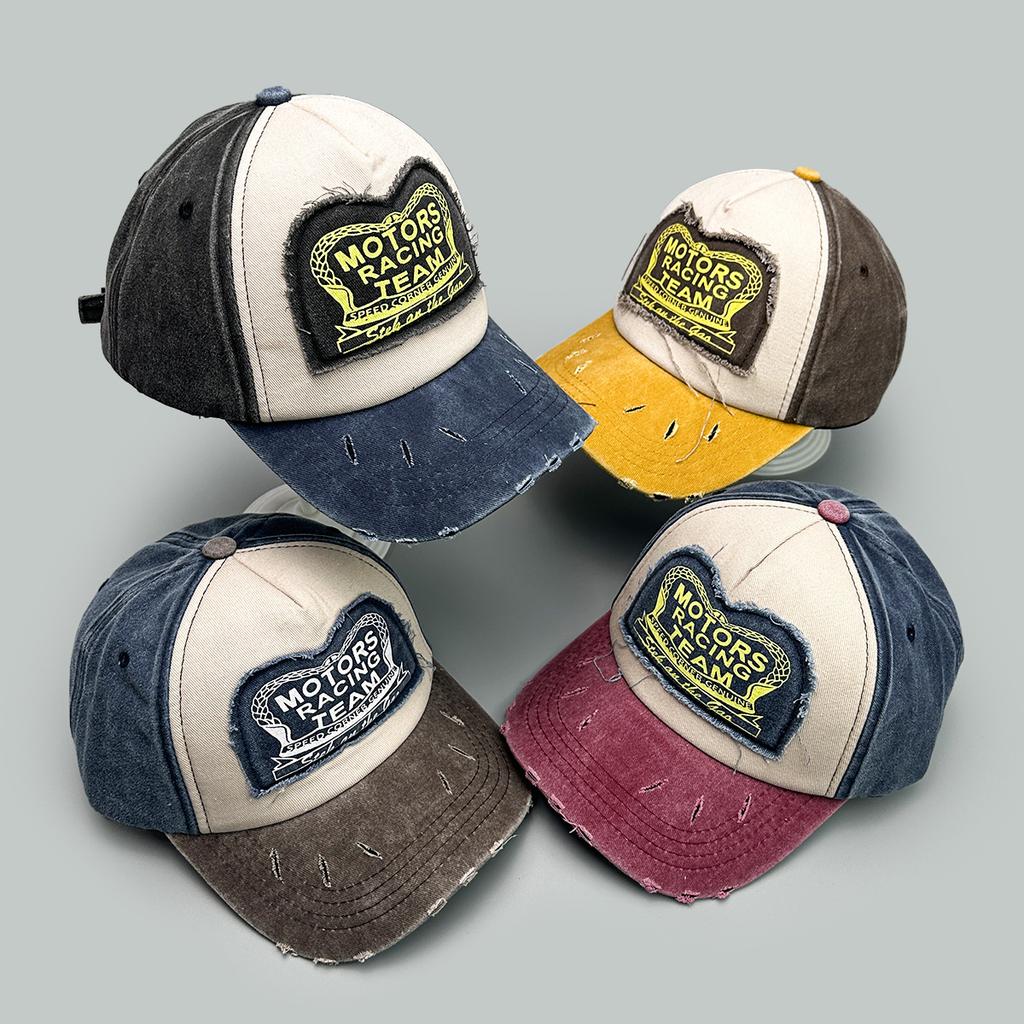 Patch Printing Letter Hole Wind Baseball Cap Men'S And Women'S Sunshade Personalized Color Matching Cap