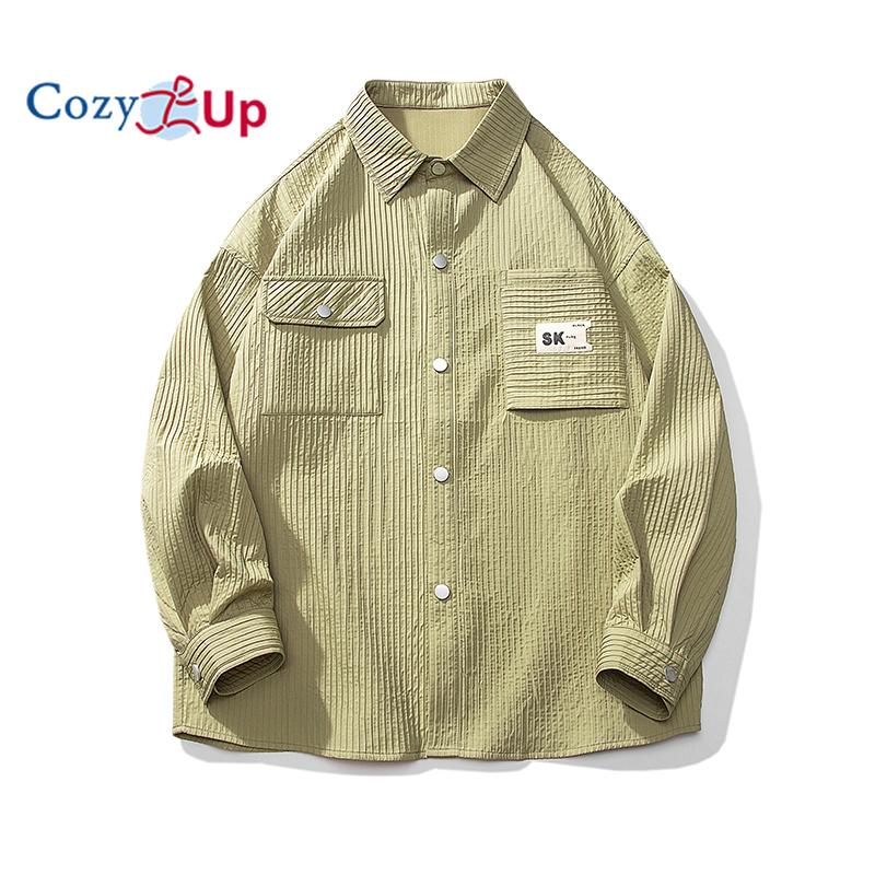

Повседневная свободная вертикальная рубашка с длинными рукавами для мужчин 3XL зелёный