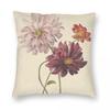 Dahlias Willem Hekking Square Pillowcase Polyester Linen Velvet Printed Zip Decor Pillow Case Sofa Seater Cushion Cover