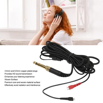 With 6.5  Adaptor Earphone Replacement Cable for Sennheiser HD25 560 540 480 430 HD Headphones Home