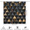 Gold Geometric Shower Curtain Modern Bath Decor With Black Metal Frame For Bathroom Window Size 72 X 72 Inches (183Cm) Aliexpres