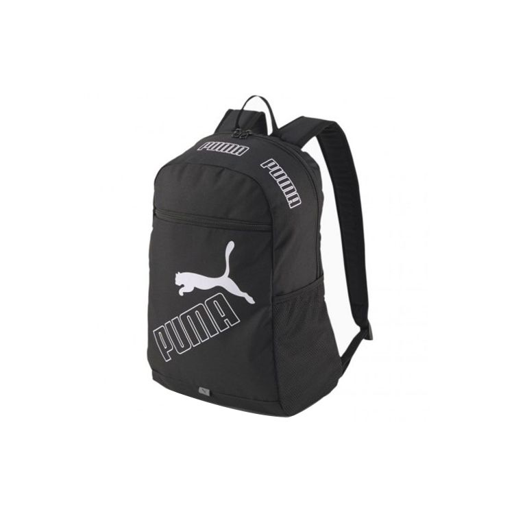 Puma Phase Backpack Ii Zipper Fabric Backpack Unisex Backpacks Black 077295-01 Black