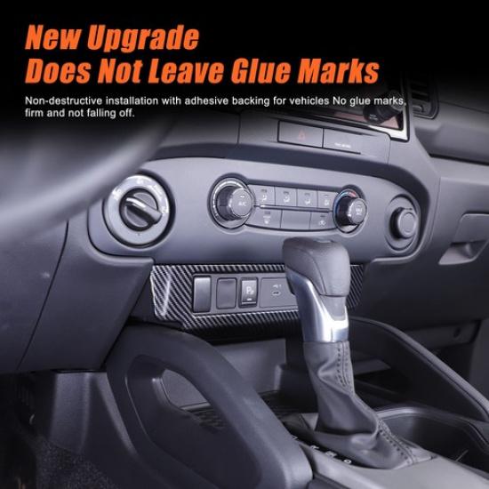 ABS Carbon Fiber Center Button USB Panel Cover Trim For Nissan Frontier +