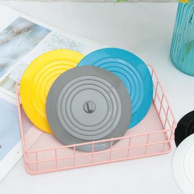 Tapón de Fregadero Redondo de Silicona para Tuba de 15 cm Cubierta de Desagüe para Fregadero de Cocina Bañera Tapa a Prueba de Fugas de Alcantarilla de Baño Tapón de Baño