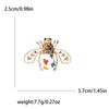 Fashion Enamel Bee Brooches for Women Rhinestone Insect Pins Event Party Funny Gifts Backpack Decoration Clothes Accessories
