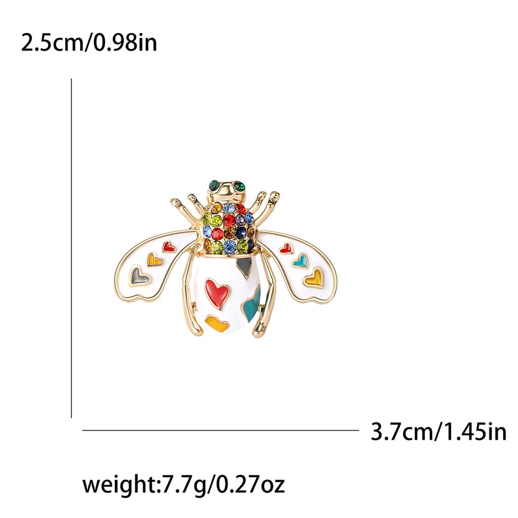 Fashion Enamel Bee Brooches for Women Rhinestone Insect Pins Event Party Funny Gifts Backpack Decoration Clothes Accessories