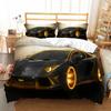 Speed Sports Car Duvet Cover Set Full Queen Size Red Cool Racing Car Bedding Sets Speed Automobile Extreme Sport Quilt Cover Set