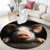 Piglet Pattern Round rug,Carpet Rug for Living Room Bedroom  Playroom ,Non-slip Floor Mat,Holiday Gifts and Birthday Gifts.