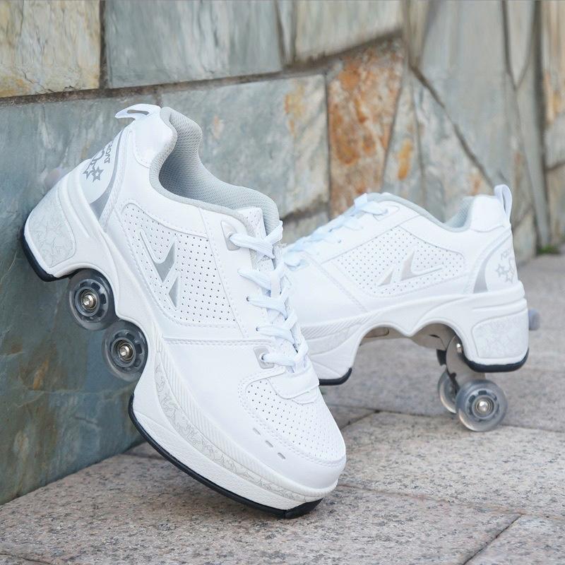Deformed Shoes Runaway Shoes Dual-purpose Four-wheel Skates, Skates, Skates, Skateboards