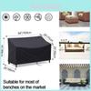 Outdoor Garden Furniture Cover For Long Benches Waterproof Oxford Fabric For Patio And Park Use