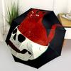 1pc Cat Skull Automatic Umbrella - 8-Rib Portable Folding Black Iron Frame for Outdoor, Beach, Travel, Beach Umbrella,039
