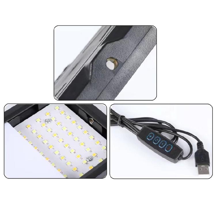 LED-Videoleuchte Dimmbar USB-betrieben Optionaler Stativ und Farbfilter für Fotostudios und Content-Erstellung