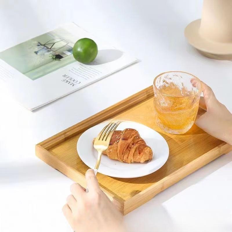 ZISIZ Japanese Style Bamboo Wood Serving Tray