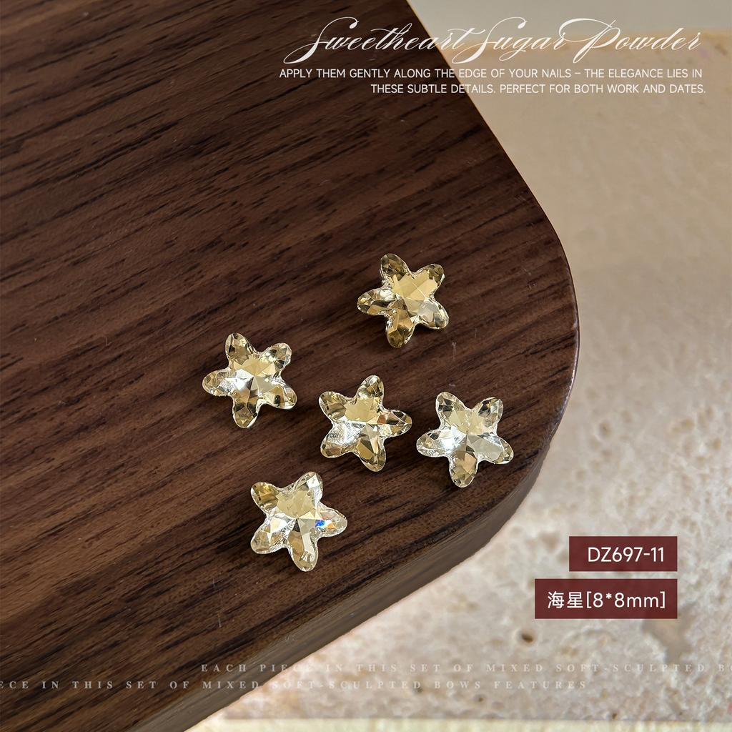 Christmas Snowflake Nail Drill Decoration Super Sparkling Large Small Crystal Powder Shaped Versatile Series