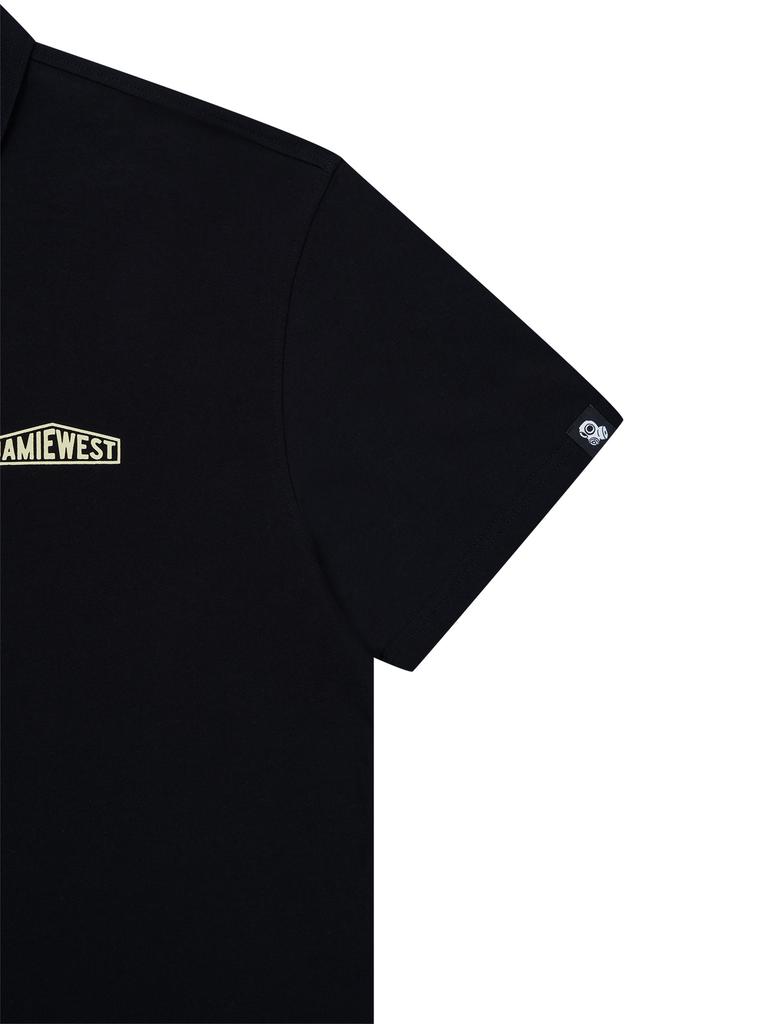 Jeimiweseuteu A&G Lettering Polo Shirt (Black)