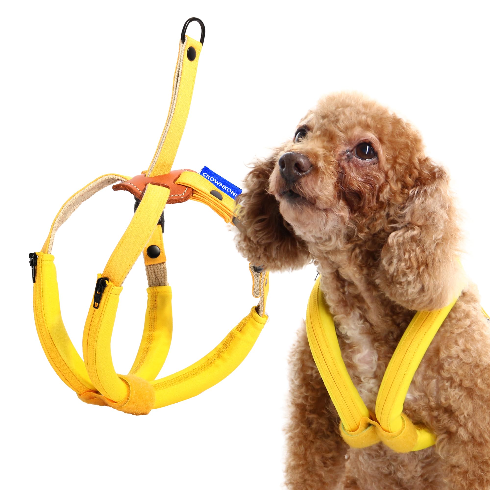 

CROWN KONI Dog Suffocation Around the Easy to Put on and Take Reduces Quick Pull Size For Medium and Large Walking Soft and Comfortable Cushion