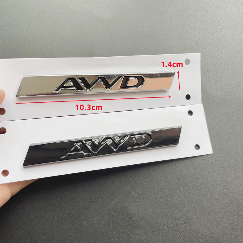 3D ABS Self-Adhesive Chrome Black Logo AWD Emblem Decal Car Trunk Badge Sticker For F-PACE E-PACE F-TYPE XJS XJ8 XF X260 XE XEL XFL Accessories