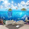 3D Photo Wall Paper Underwater World Island Landscape Mural Living Room Bedroom TV Background Decoration 3D Wall Painting