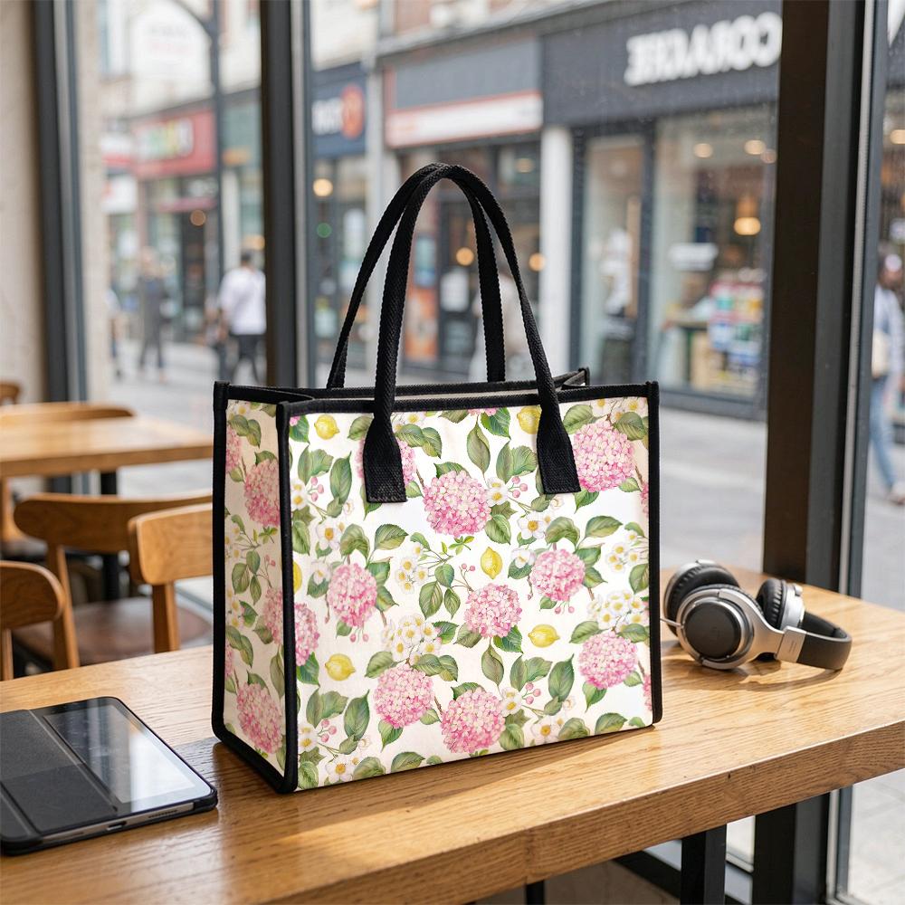 Floral Tote Bag Casual Large Capacity Handbag for Daily Shopping
