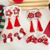 Festive Red New Year Headdress for Girls