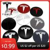 Autosticker Tesla Auto 56mm Embleem Wielnaafdop Stickers Voor Tesla Model S Model3 2024 Model Y X Bandencentrum Kap Badge