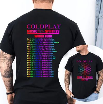 Kaltes Konzert T-Shirt, Musik Sphären Welttournee 2025 Shirt, Play Rock Band Tee Unisex T-Shirt