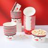Christmas Santa Claus Paper Bowl Noel Snowman Disposable Bowl Merry Christmas Decor For Home 2025 New Year 2026