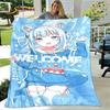 Cute Gawr Gura Hololive Anime Soft Plush Blanket,Flannel Blanket Throw Blanket for Living Room Bedroom Bed Sofa Picnic Cover Kid