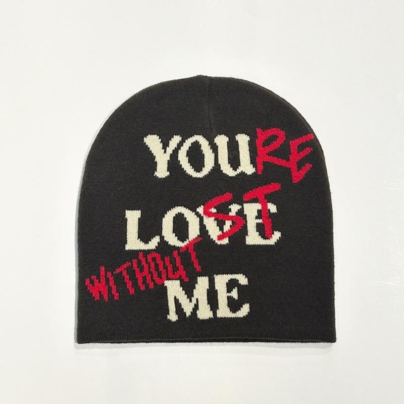 Winter Knitted Hat for Teen Windproof Hat with Jacquard Letter Skiing Riding Hat