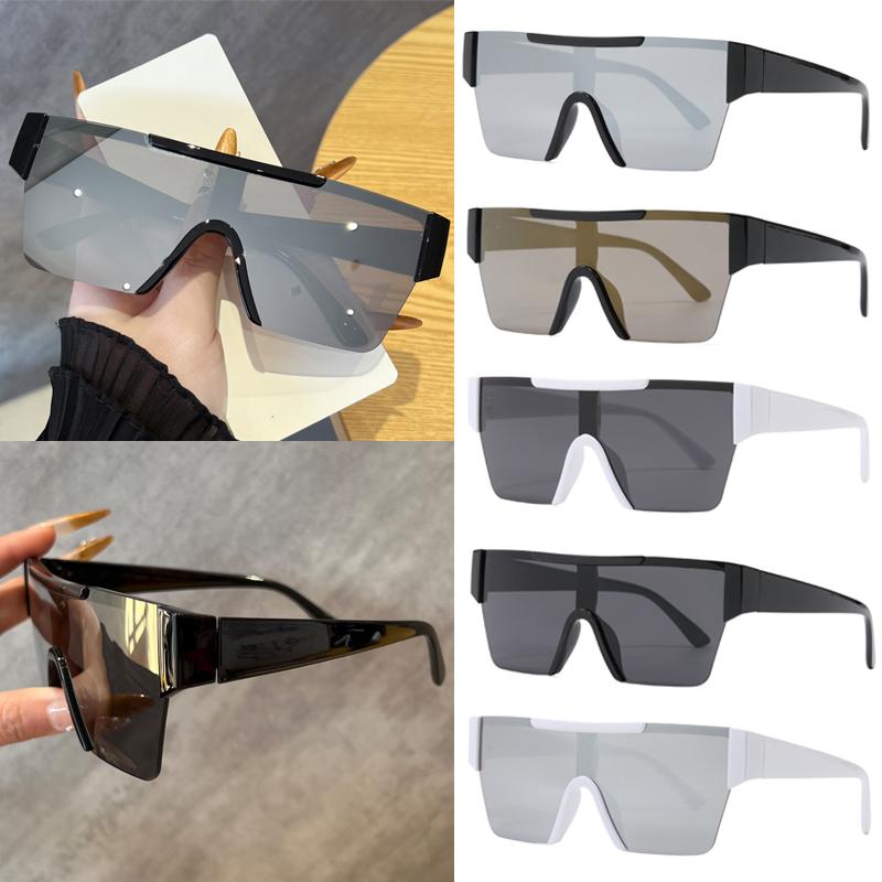 1Pcs/5Pcs Oversize Frame Sunglasses Women Square Simple Desig Windproof Climbing Eyeglasses Anti Cycling Glasses Female Unisex