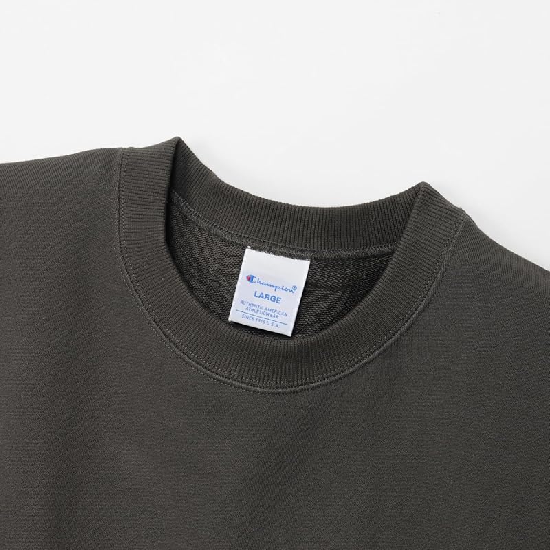 [Champion] Short-sleeved Sweatshirt with Embroidered Logo, Crewneck Sweatshirt, BASIC C8-D011Z-055-XL