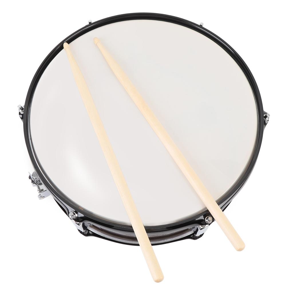 14x5.5in Snare Drum Set Blue Transparent Polyester Drumhead Professional Snare Drum Wine Red Finish