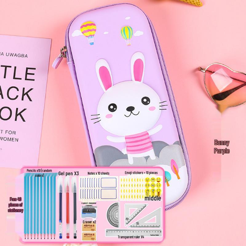 2024 Cute Capybara Kids' Large Capacity Thickened Pencil Case