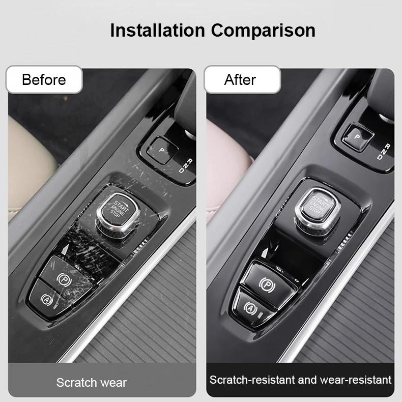 Car Gear Button Glue Sticker For Volvo XC60 XC90 S90 V90 S60 V60 Interior Decor Central Control Gear Glue Drop Button Sticker
