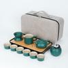 Travel tea set Outdoor portable teapot Household Kung Fu tea set Tea tray Ceramic business gift