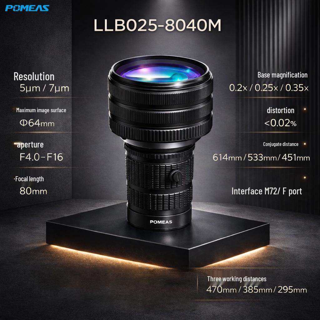 

64MM Face-to-Face 8K Ultra HD Industrial F-Mount Line Scan Lens for 5µm Vision Cameras Custom Model