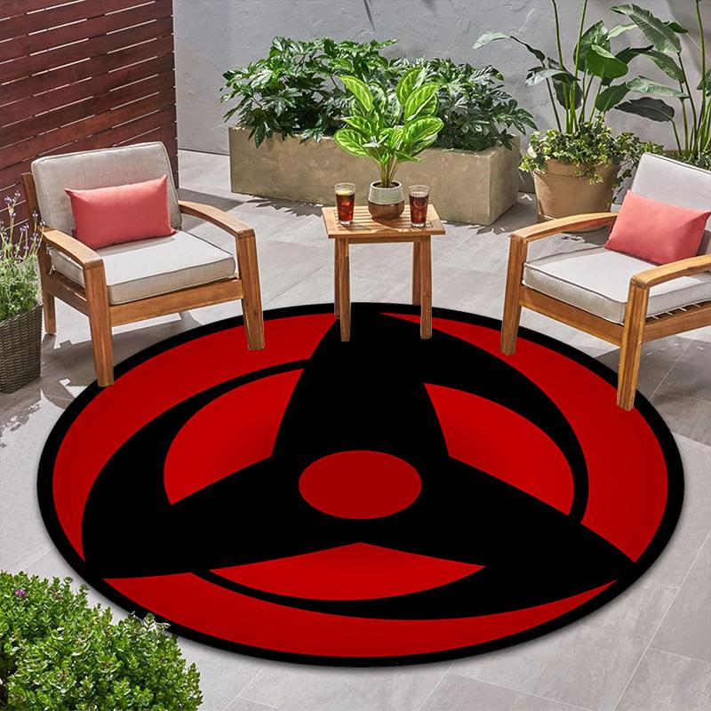 Famous cartoon NARUTO protagonist Uzumaki Naruto round carpet soft home decoration anti-slip door mat outdoor picnic mat carpet M2