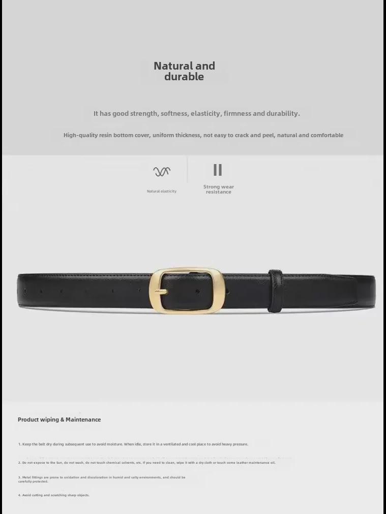 2024 Women's Versatile Belt: Stylish Simple Buckle for Jeans and Suit Pants