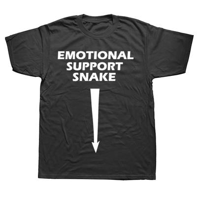 Funny Adult Humor Dirty Joke Emotional Support Snake Tshirts Men Fashion Casual Tshirt 100 Cotton Loose Oversized T Shirt